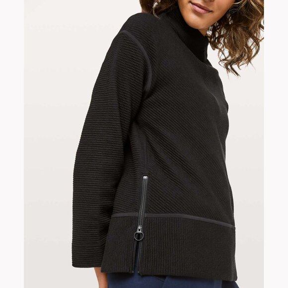 Lululemon On Repeat Mock Neck, Size 4, Black - Picture 3 of 12